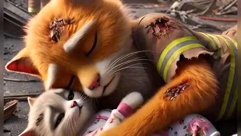 Poor Sad Cat Ai video😢