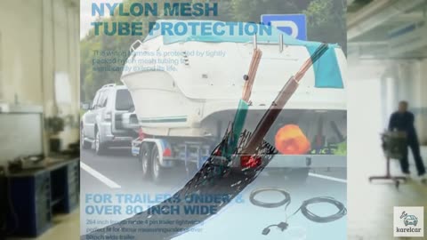 PUKVAHQ 4 Pin 5 Wire Trailer Wiring Harness for Trailer Light Rewiring Protected