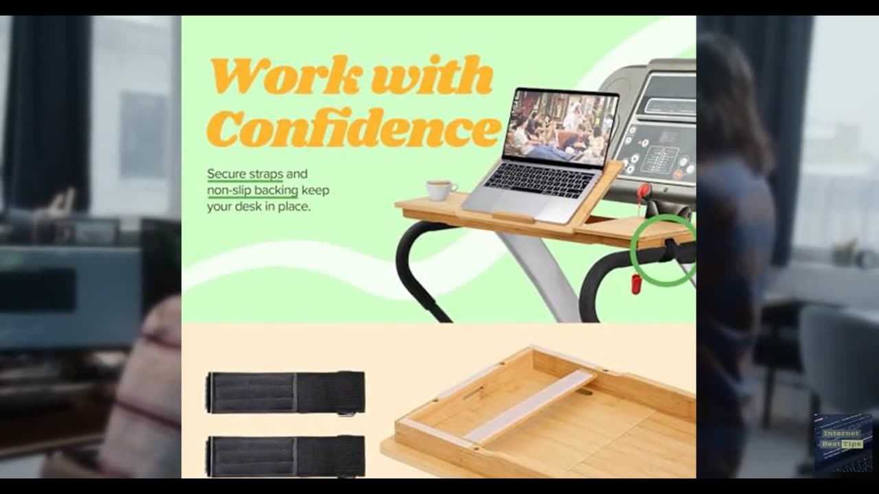 Houseables Treadmill Desk Attachment, Treadmill Desk Workstation, Laptop Holder,