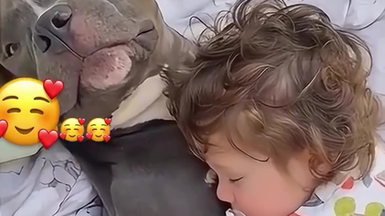 pure love and best friend forever 🐶👶❤️