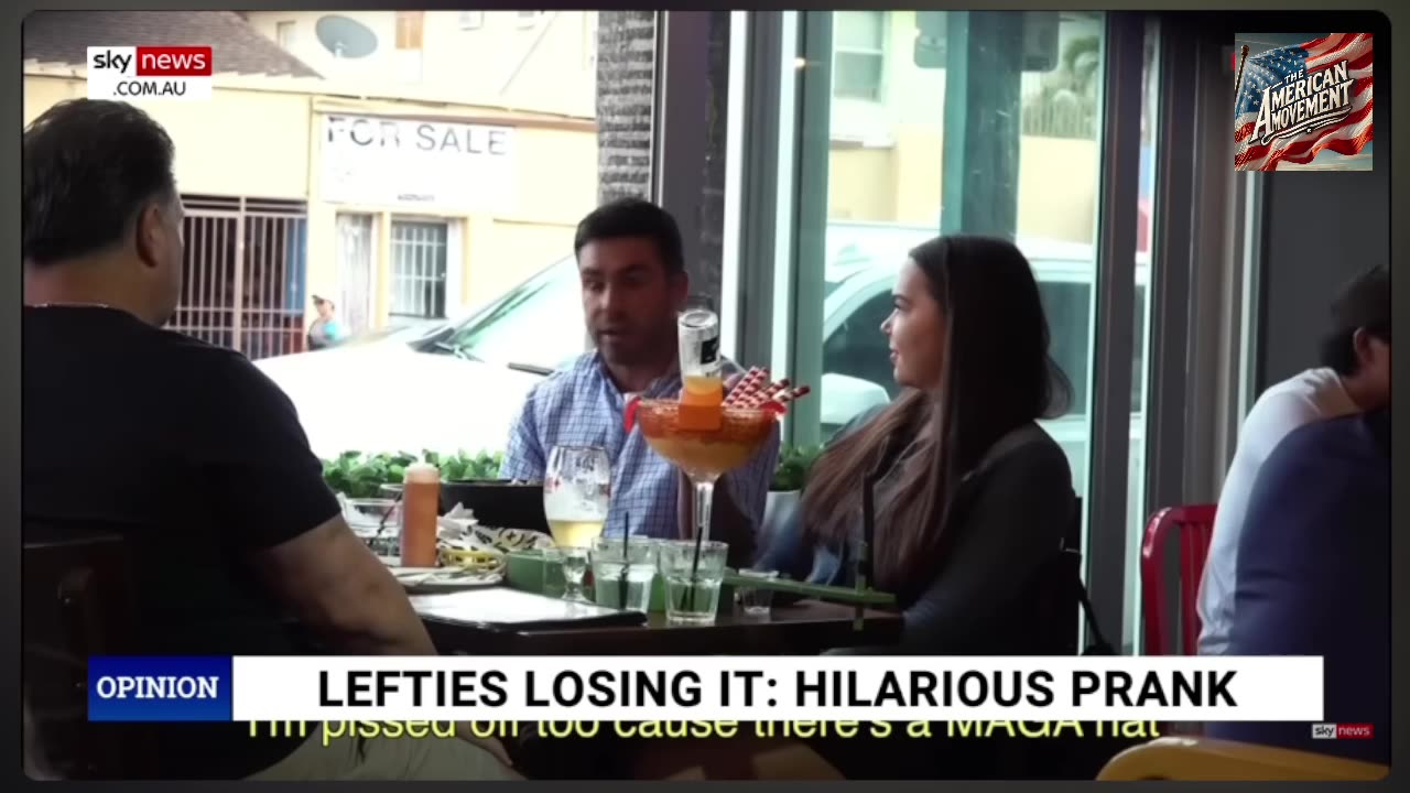 Hilarious Prank of a leftest losing it on a MAGA hat man during family dinner