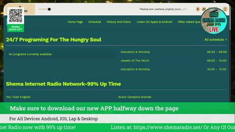 Shema Internet Radio Live Daily Stream