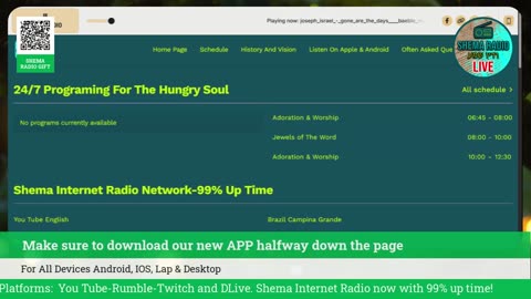 Shema Internet Radio Live Daily Stream