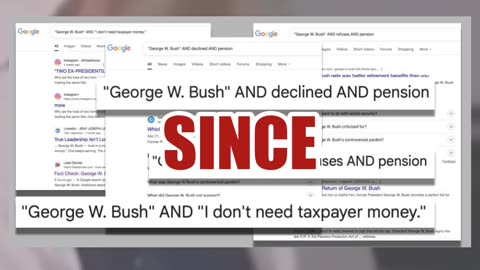 Fact Check: George W. Bush Has NOT Declined Presidential Pension Benefits As Stated In Video