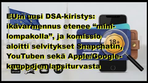 EUn uusi DSA-kiristys - ikävarmennus etenee minilompakolla