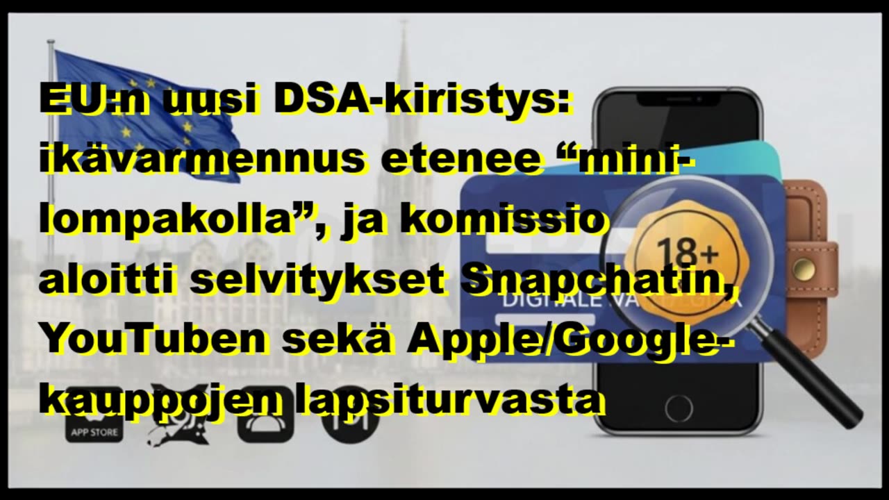 EUn uusi DSA-kiristys - ikävarmennus etenee minilompakolla