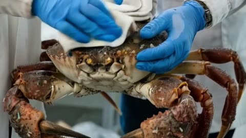 🦀 Plastic-Plagued Crab: Deep-Sea Rescue & Release! 🌊 (Microplastic Crisis)