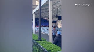Columbia University president booed with 'Free Mahmoud' chants