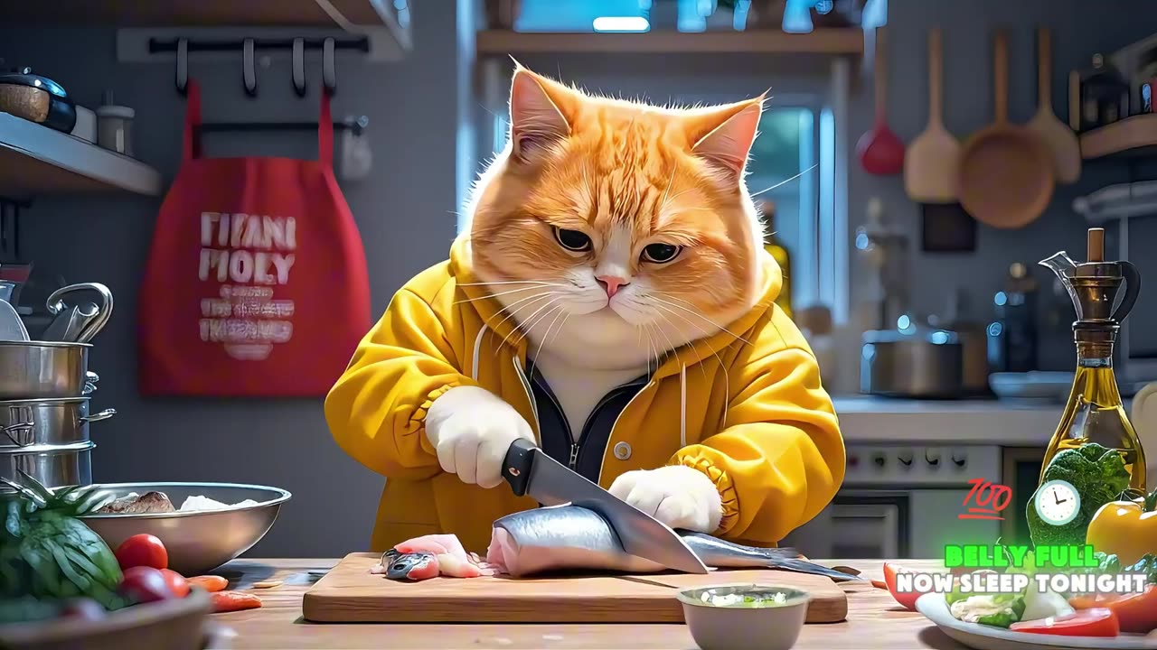 Sweet cats🐱 love to eat fish