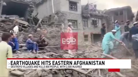Earthquake devastates eastern Afghanistan with 800 reported dead, more than 2,500 injured