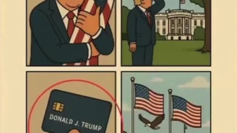 Q Trump Flying Old Glory - Old Glory Bank