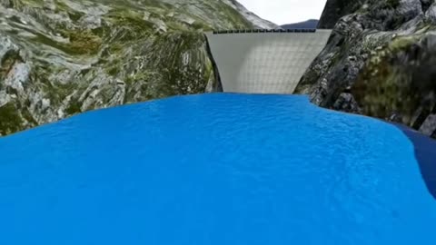 The big dam collapse by land sliding