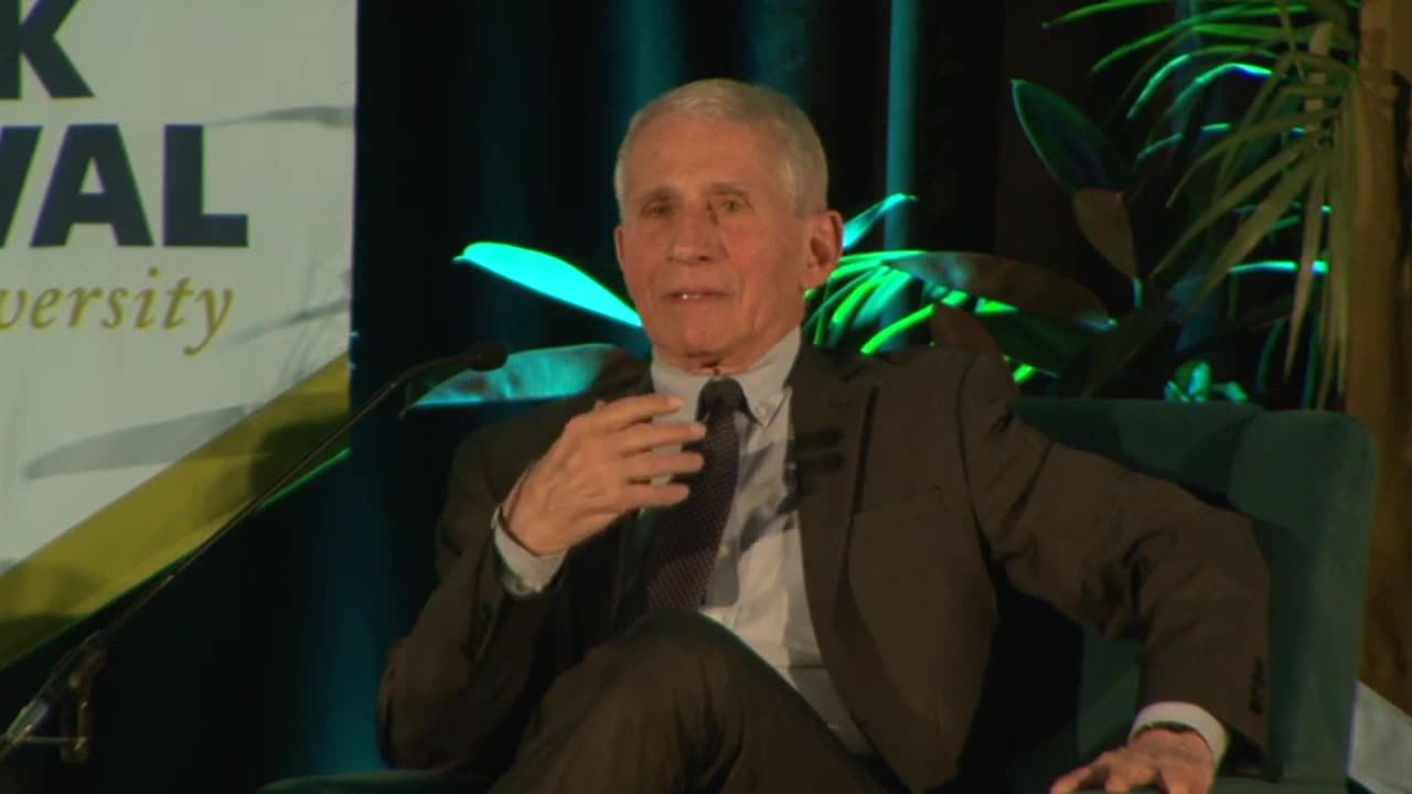 Anthony Fauci in conversation with Walter Isaacson at the New Orleans Book Festival