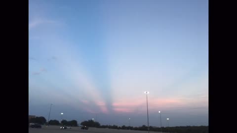 Sunset looks like laser show.