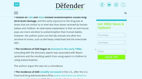 Tylenol Linked to Autism