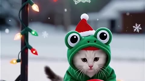 Froggy Baller Dribbles 🐸🏀 #cuteanimalsl#cat #cute #cats