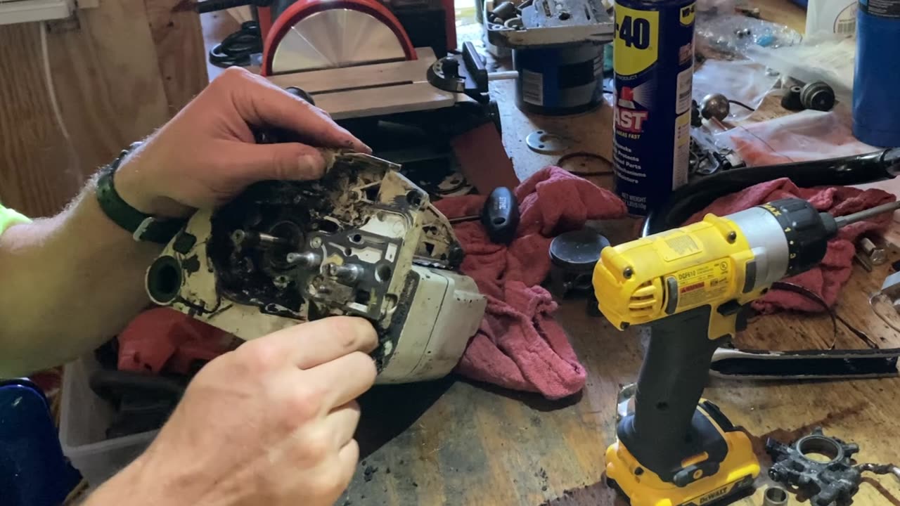 STIHL MS460 teardown part 2 HOLY CRAP! IT WAS UNDER WATER!