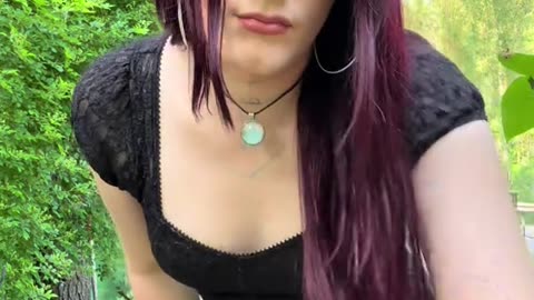 Goth tgirl coming to you direction