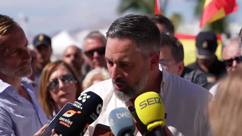 Declaraciones del presidente de VOX Santiago Abascal en Lanzarote