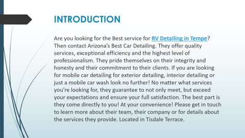 Best service for RV Detailing in Tempe