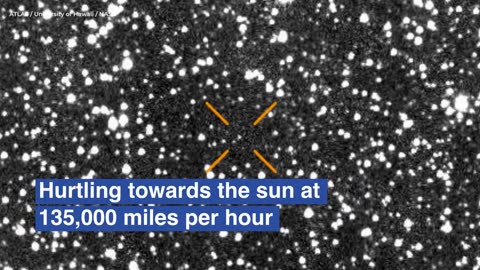 An interstellar alien spaceship is rushing towards Earth OR a comet