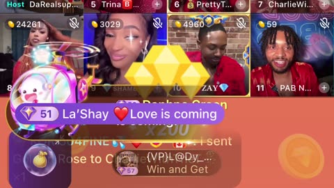 8/22/25 pt.3 Bigo Reunion - Tae gives flowers - Rosa vs Shaela vs Shambam vs Charile - Zay goes off