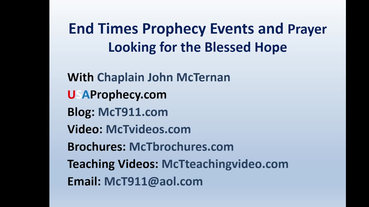End Times Prophecy Weekly Update