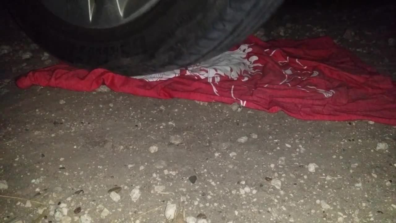 T-Shirt Run Over on Gravel