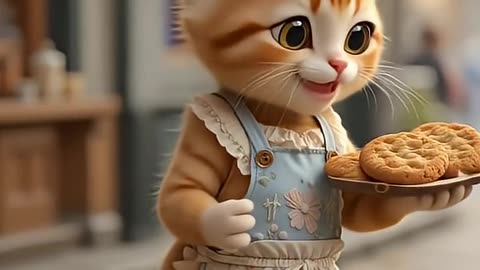 🐈 Poor cat is working so hard for her mother 🥹🥰#shorts
