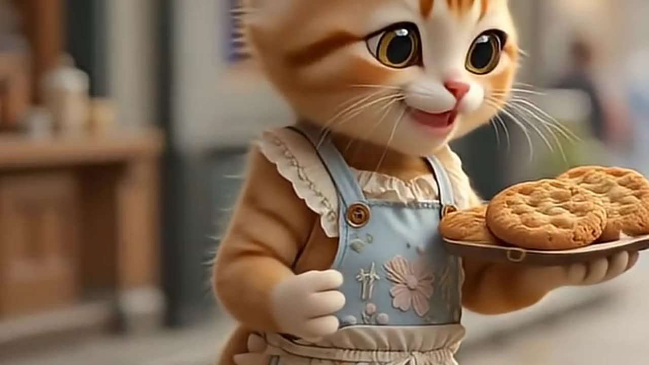 🐈 Poor cat is working so hard for her mother 🥹🥰#shorts
