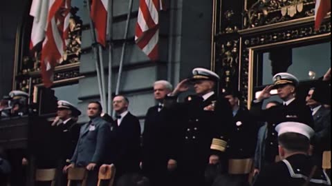 CEREMONY IN FRONT OF CITY HALL S... - CEREMONY IN FRONT OF CITY HALL SHIP HOMECOMING - 428-npc-15360