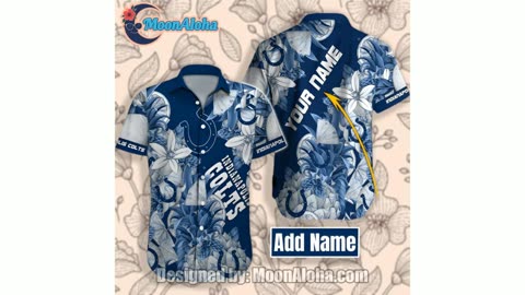 Indianapolis Colts Personalized Floral Blue Hawaiian Shirt Outfit