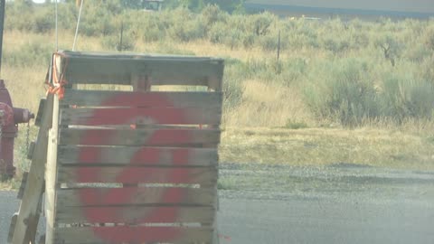 No parking on the wooden structure!