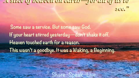 Some saw God. Some Saw a Service -Matthew 5:8