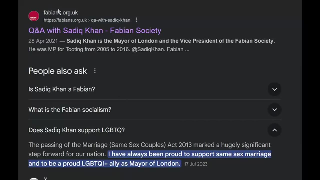 Mayor of London Sadiq Khan is vice president of the Fabian Society - Smoke&Mirrors