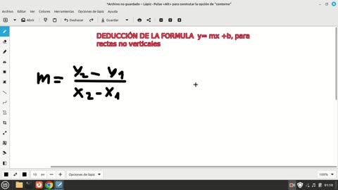 deducción de la fórmula y= mx +b