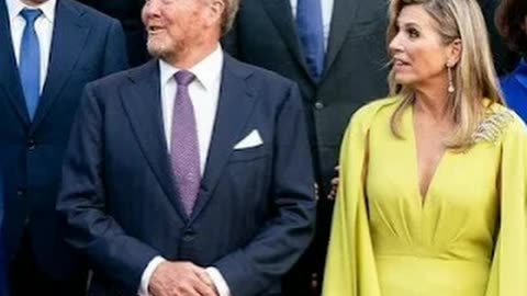 Queen Maxima's formal attire varies as she hosts NATO summit