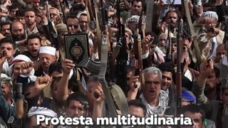 Decenas de miles de personas protestan en Yemen contra la agresión israelí