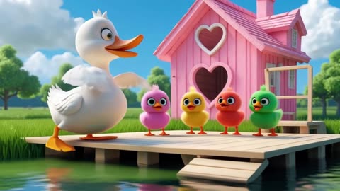 5 Little Duck go For Swim