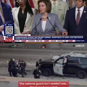 Nancy Pelosi: “Whenever you see cars on Fire, it may be an exuberance of the moment"