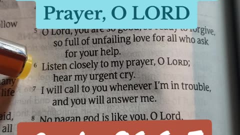Listen Closely To My Prayer, O LORD..
