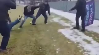 Patriot Faces Off Against Angry Crowd!