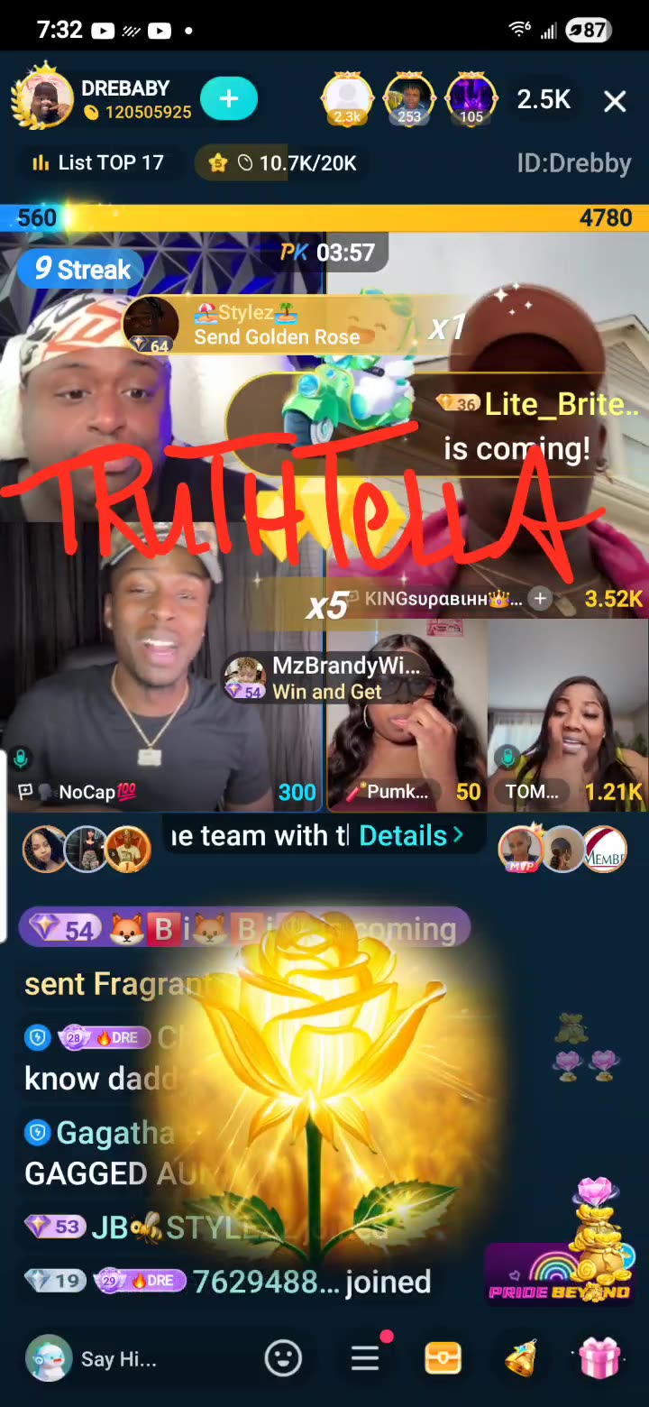DREBABY ON MESSY CALLER HEAD TEAM PK WITH QUEEN TOMIKAY, & DAREALSUPABIHH
