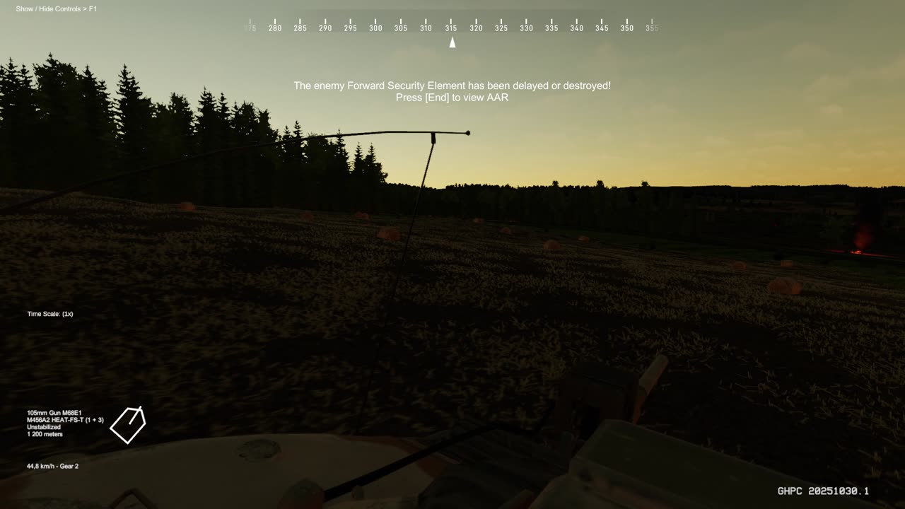 Gunner Heat PC VFX in a dusk mission