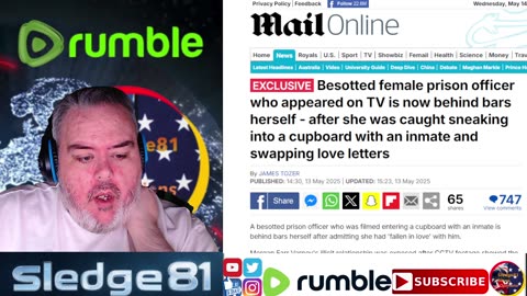 Besotted female prison officer who appeared on TV is now behind bars herself after sex with inmate