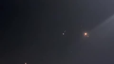 Footage shows the Iranian ballistic missile attack on Israel.