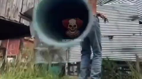 blowing his own horn