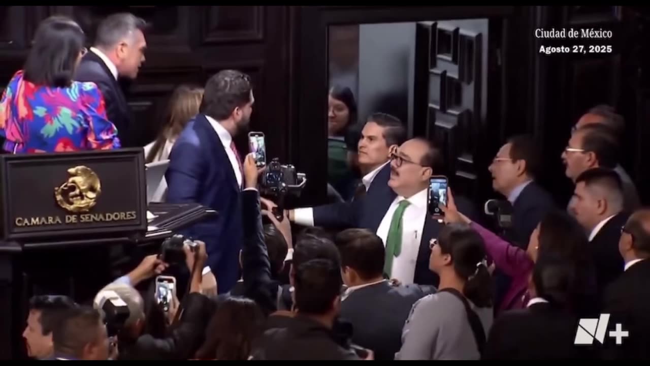Fight on senate floor in Mexico on US intervention with cartels