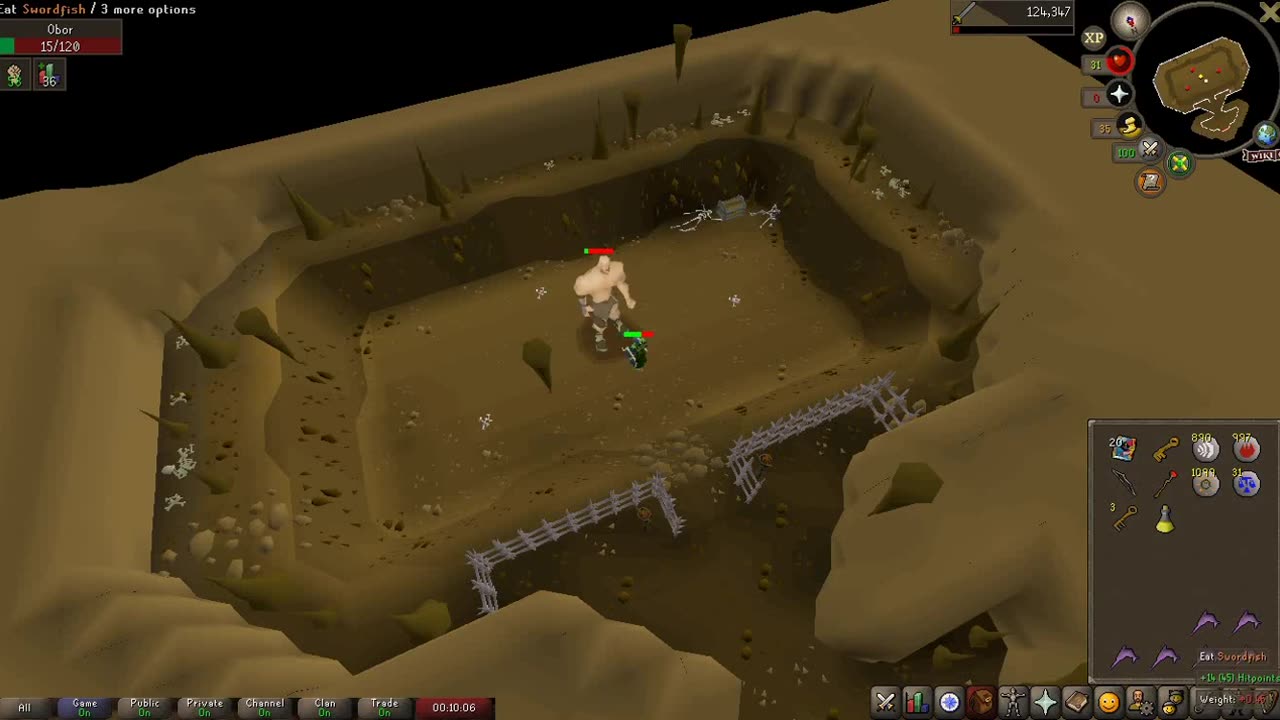 Old School Runescape Obor Boss Fight 1st Win.