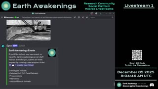 Earth Awakenings - Livestream 1 - #4188 - Live on Rumble/Youtube/X-Twitter/Twitch